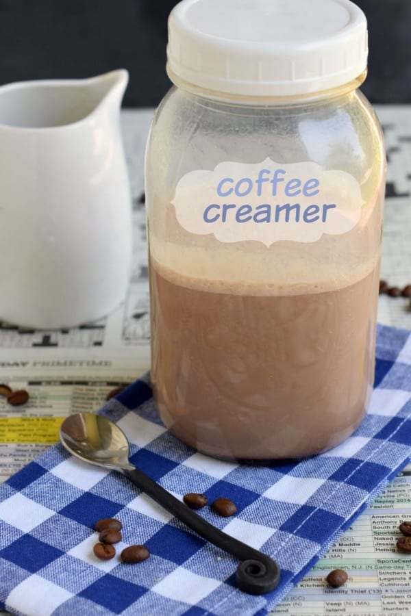This easy, 4 ingredient Chocolate Marshmallow Coffee Creamer adds depth of flavor to your morning cup of joe! Also great in hot cocoa!
