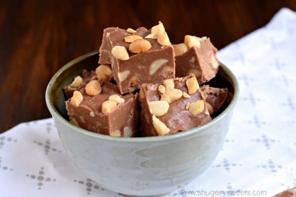 Macadamia Nut Fudge: creamy milk chocolate fudge chock full of macadamia nuts!!