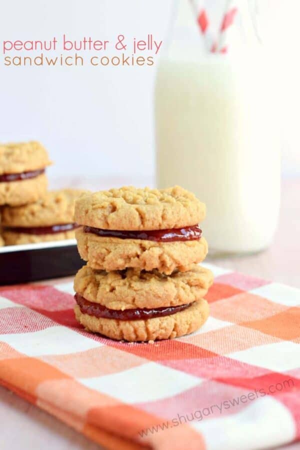 peanut butter and jelly sandwich cookies