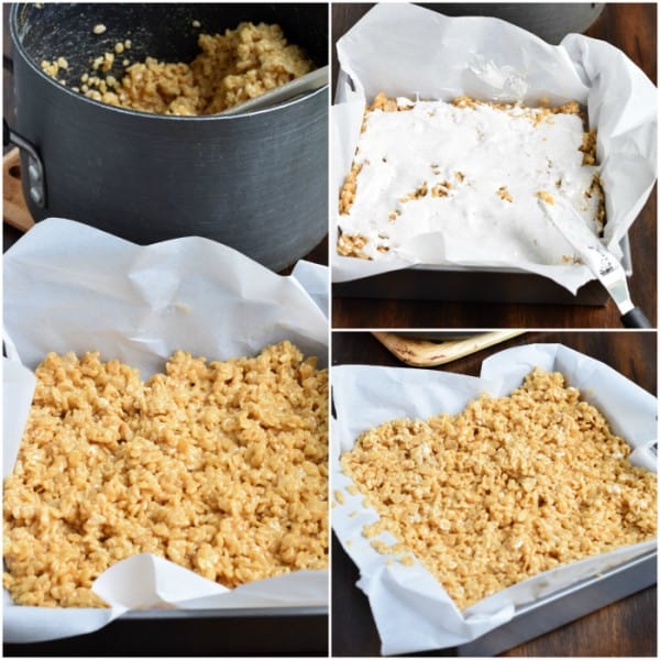 Chewy Pumpkin Spice Latte Krispie Treats with all the delicious fall flavors. And a pinch of espresso for good measure!