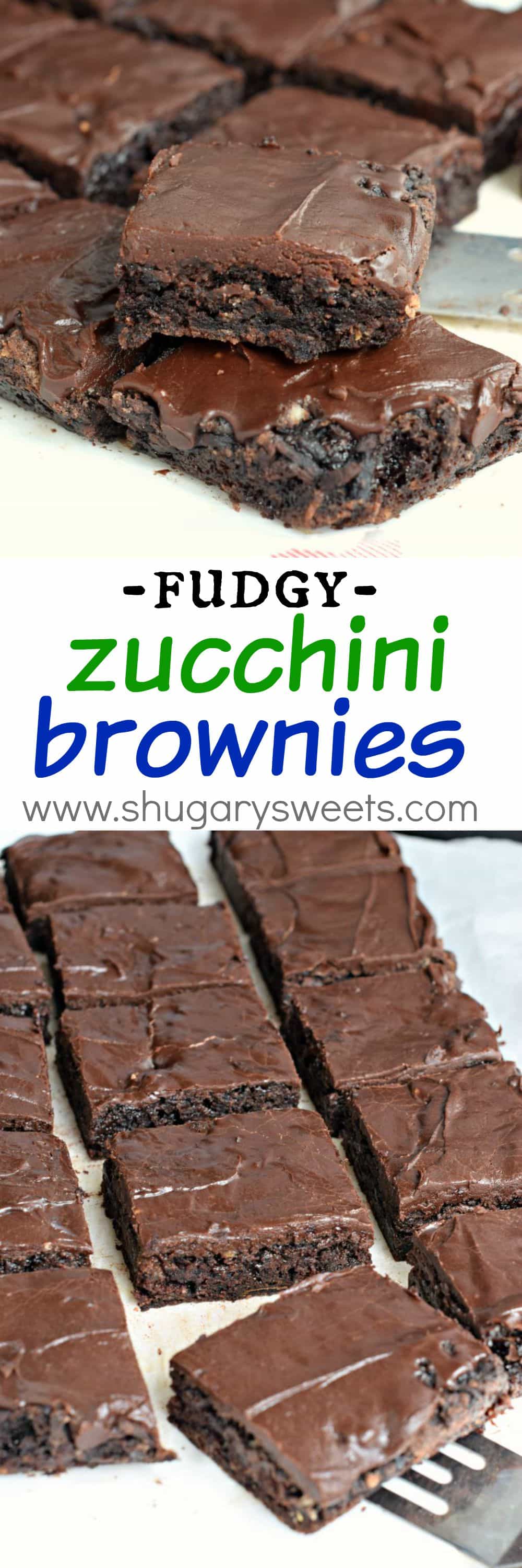 Chocolate Zucchini Brownies Shugary Sweets