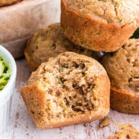 I've got a freezer full of these Zucchini Muffins. Try them and you'll understand why they will become your new family favorite! Easy to make, moist texture, and a hint of cinnamon and allspice.