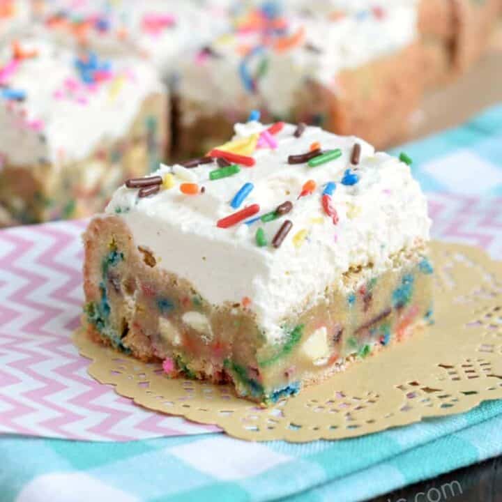 Frosted Funfetti Blondies