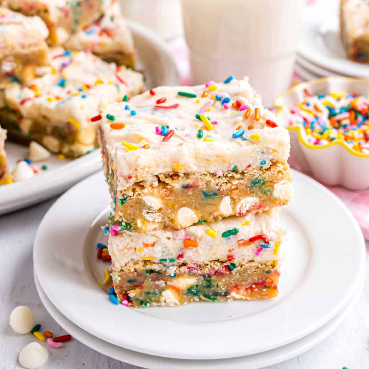 Frosted Funfetti Blondies Recipe