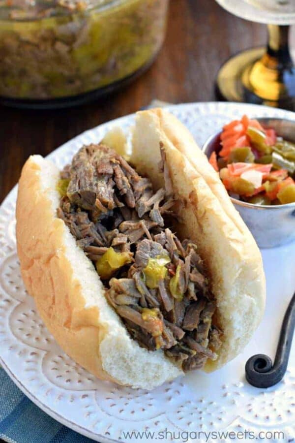 Easy slow cooker chicago style italian beef recipe