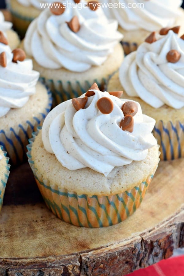 Looking for a delicious, from scratch spice cupcake recipe? These Cinnamon Spice Cupcakes with sweet cinnamon buttercream frosting are homemade and absolutely wonderful!