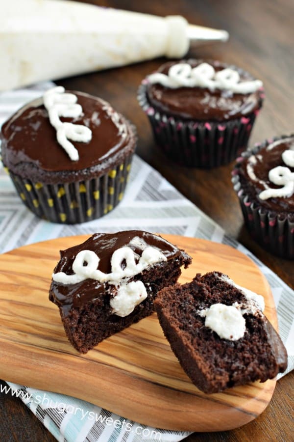 Decadent and delicious, these Copycat Hostess Cupcakes are better than the original! Fudgy with a cream filling, just like the original!