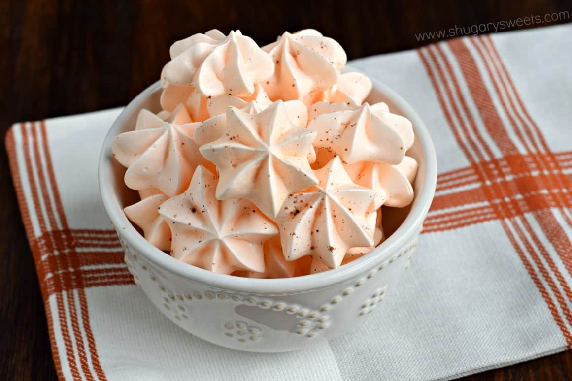 Fall Merigue Cookies Pumpkin Spice Meringue Cookies - Shugary Sweets
