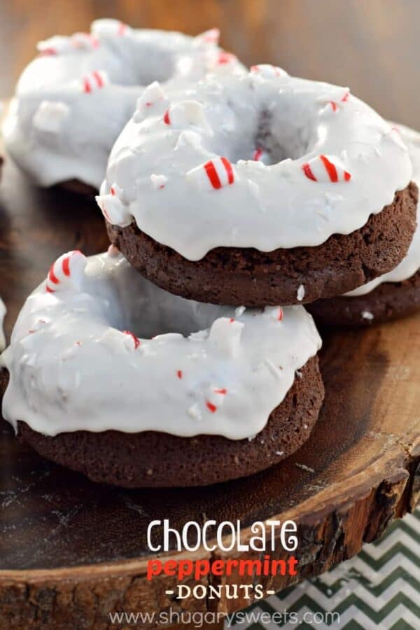 This baked Chocolate Peppermint Donuts recipe is made with BAILEYS Coffee Creamer! Super moist and decadent, these are a delicious breakfast treat for the holidays!