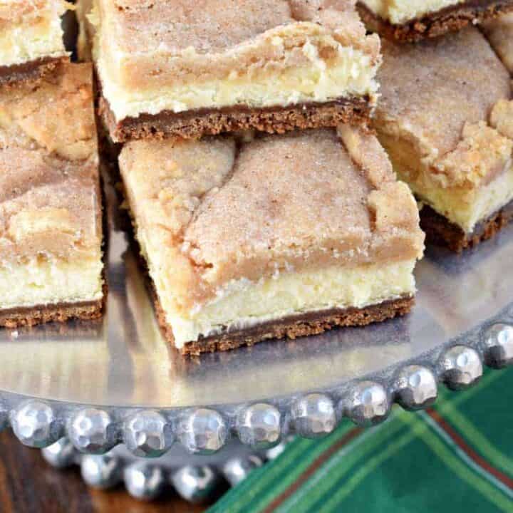 Eggnog Cheesecake Bars