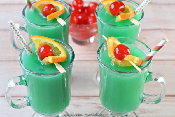 This fun and fruity alcoholic Grinch Drink is the perfect cocktail recipe for your upcoming Christmas holiday party!!