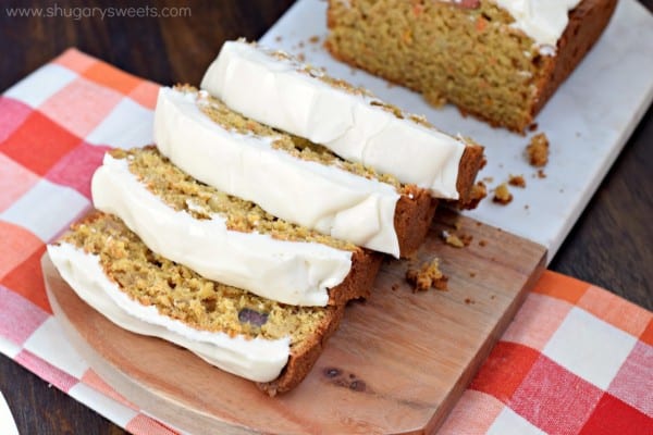 As if this Apple Banana Carrot Bread wasn't sweet enough, adding the cream cheese frosting takes this bread recipe to a whole new delicious level!