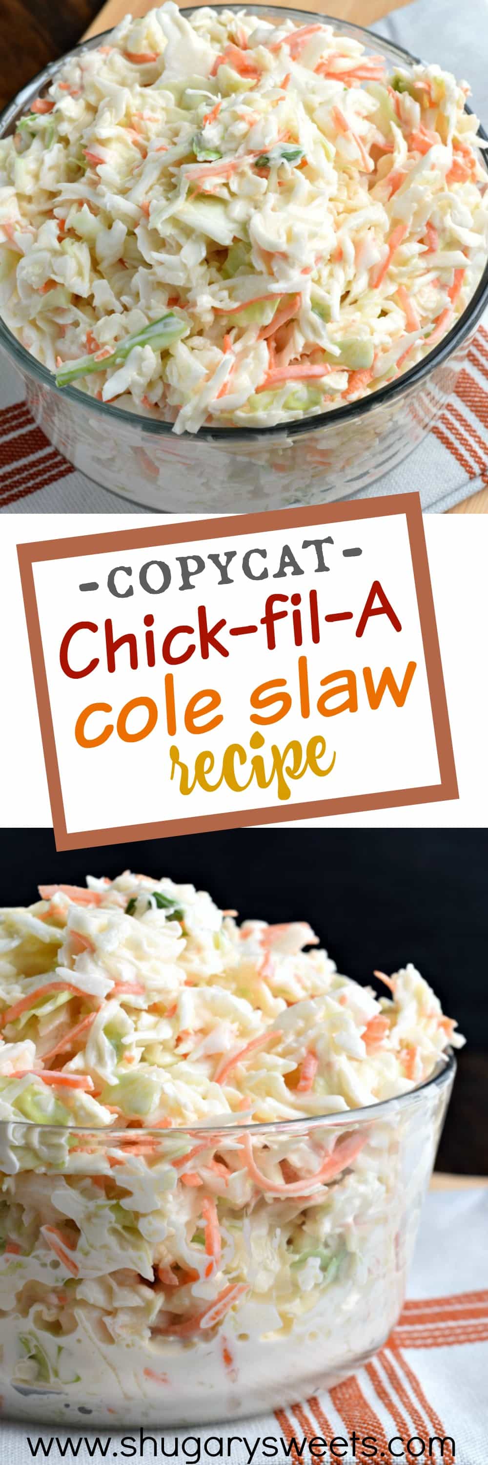 Copycat ChickfilA Coleslaw Recipe Shugary Sweets