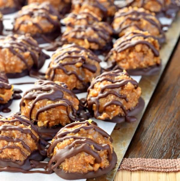 If you love Caramel deLites or Samoa Girl Scout Cookies, then these easy Samoa Truffles are going to drive your taste buds crazy!