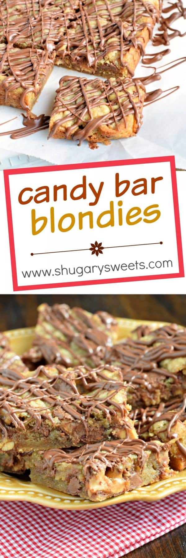 Candy Bar Blondies Shugary Sweets