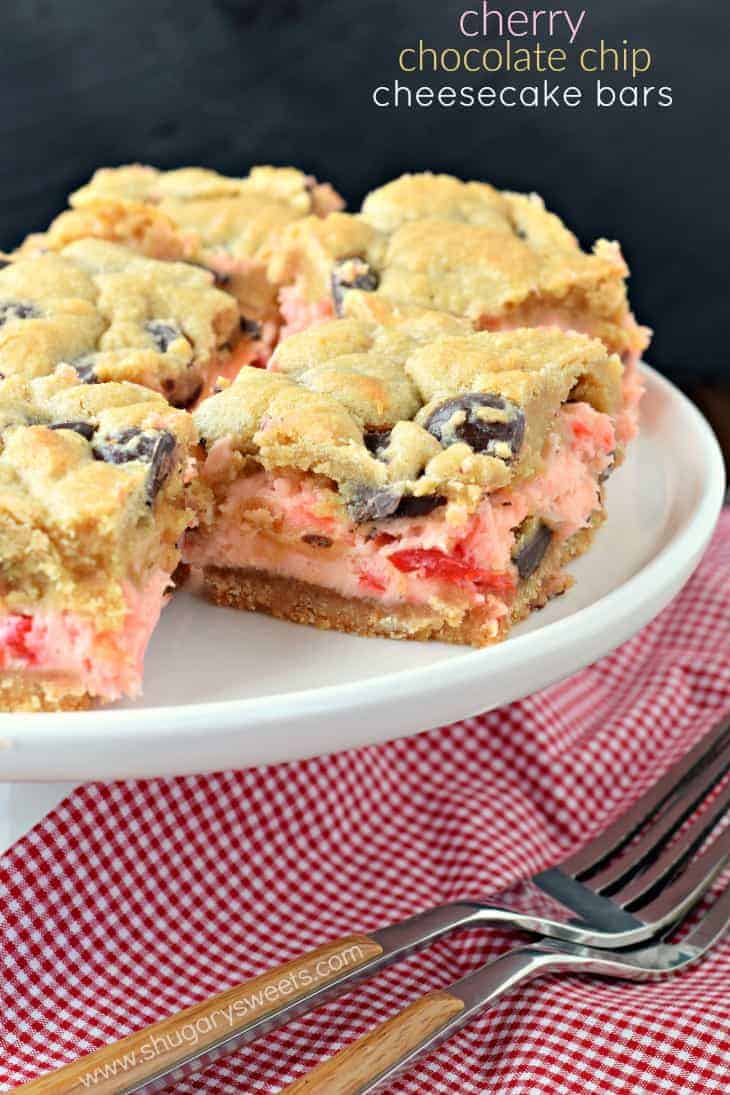 Cherry Chocolate Chip Cheesecake Bars Shugary Sweets Cherry Chocolate Chip Cheesecake Bars Shugary Sweets