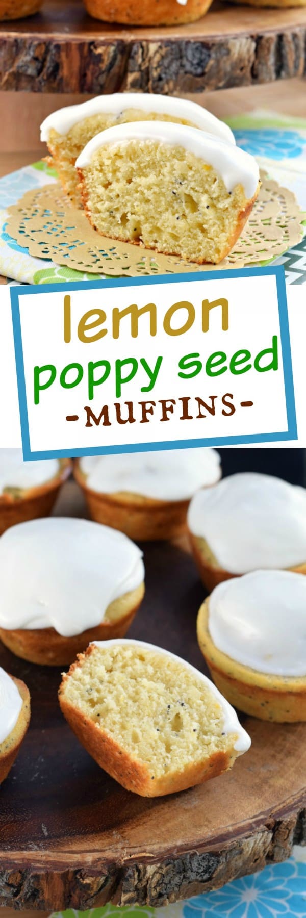 Lemon Poppy Seed Muffins recipe packed with citrus flavor! Soft on the inside with a sweet lemon glaze!