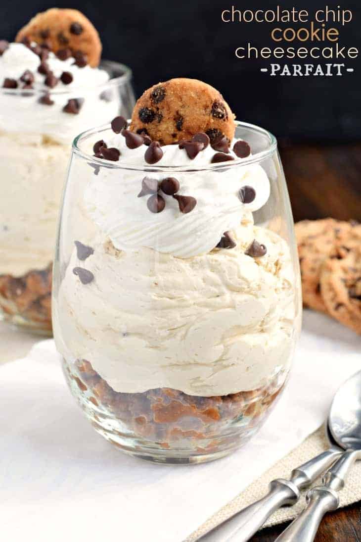 Chocolate Chip Cookie Cheesecake Parfait