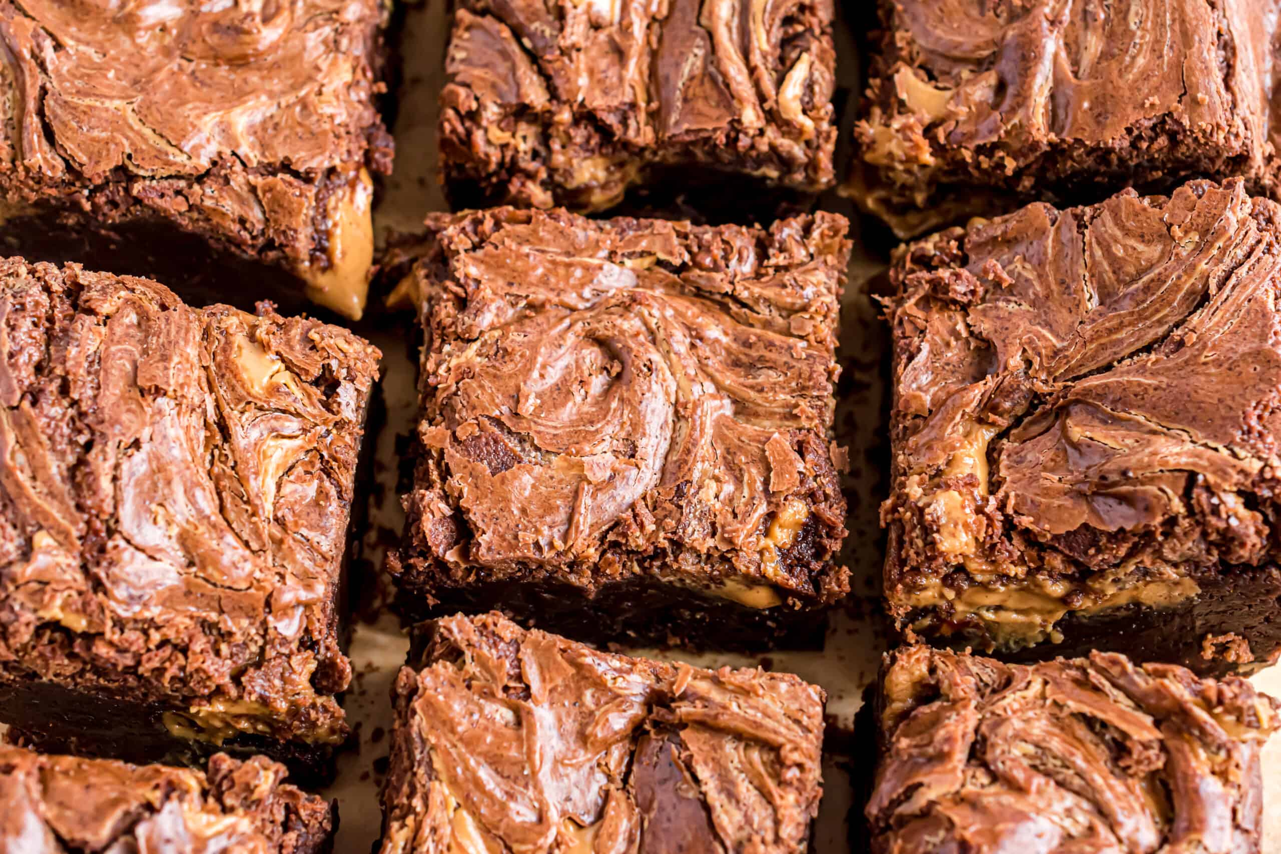 Peanut Butter Brownies Recipe - Shugary Sweets