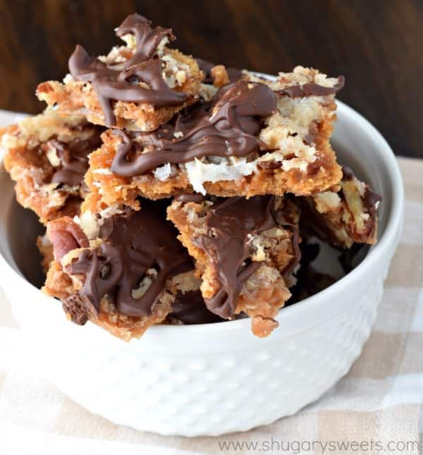 Delicious Caramel Coconut Cracker Toffee is a scrumptious treat you must try! Transform those graham crackers into this decadent treat in just minutes!