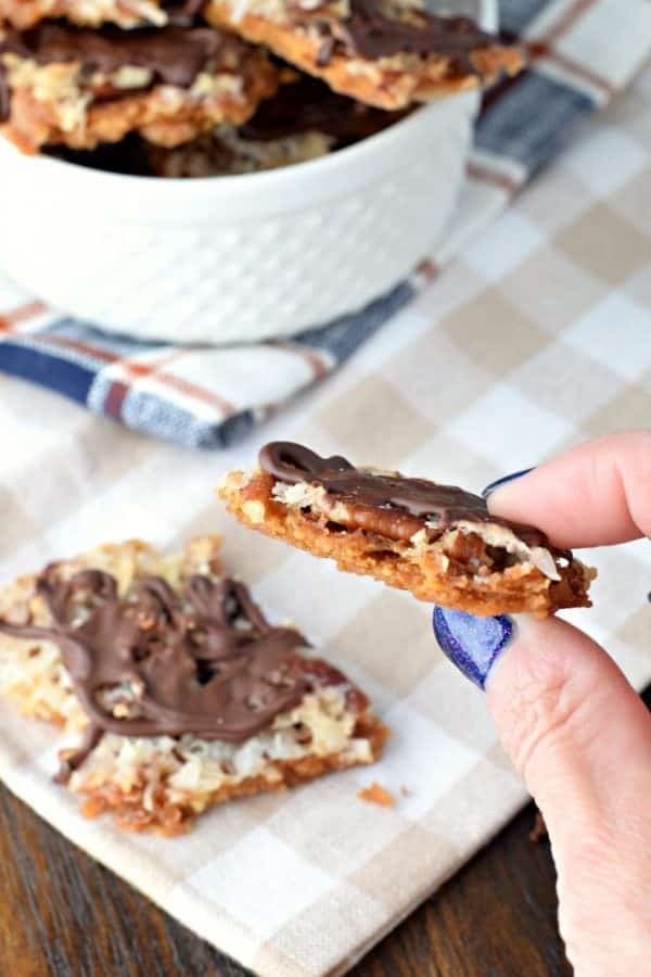 Delicious Caramel Coconut Cracker Toffee is a scrumptious treat you must try! Transform those graham crackers into this decadent treat in just minutes!