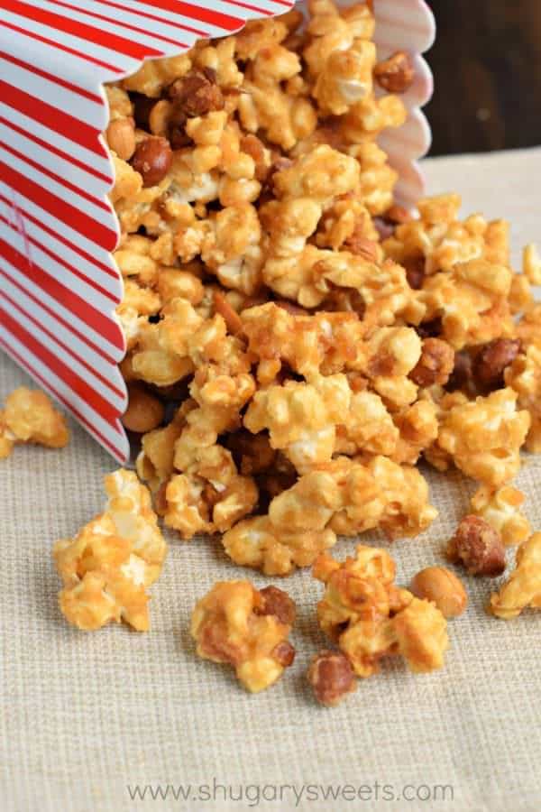 Making Homemade Cracker Jack popcorn is super easy and delicious! Sweet and crunchy, this addictive caramel corn is better than the original!