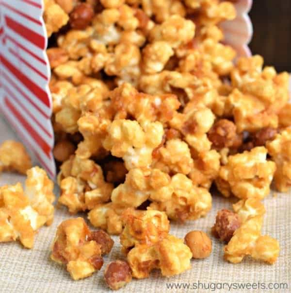 Making Homemade Cracker Jack popcorn is super easy and delicious! Sweet and crunchy, this addictive caramel corn is better than the original!