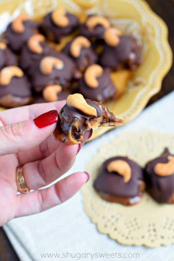Blueberry Cashew Caramel Clusters with DOVE Chocolate Shugary Sweets