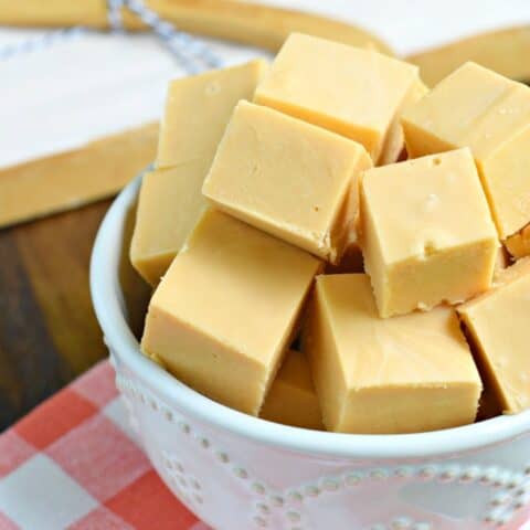 Creamy, melt-in-your-mouth Butterscotch Fudge is an easy recipe to make any time of year! No candy thermometer needed to make this perfect homemade fudge recipe.