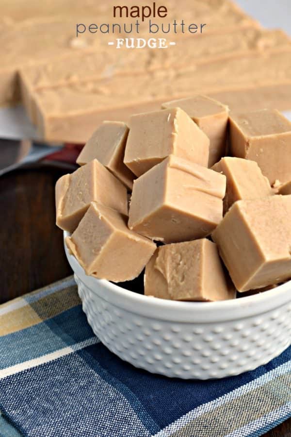 One bite of this smooth, creamy Maple Peanut Butter Fudge and you'll be taken back to your favorite vacation spot! Easy to make with no candy thermometer needed!