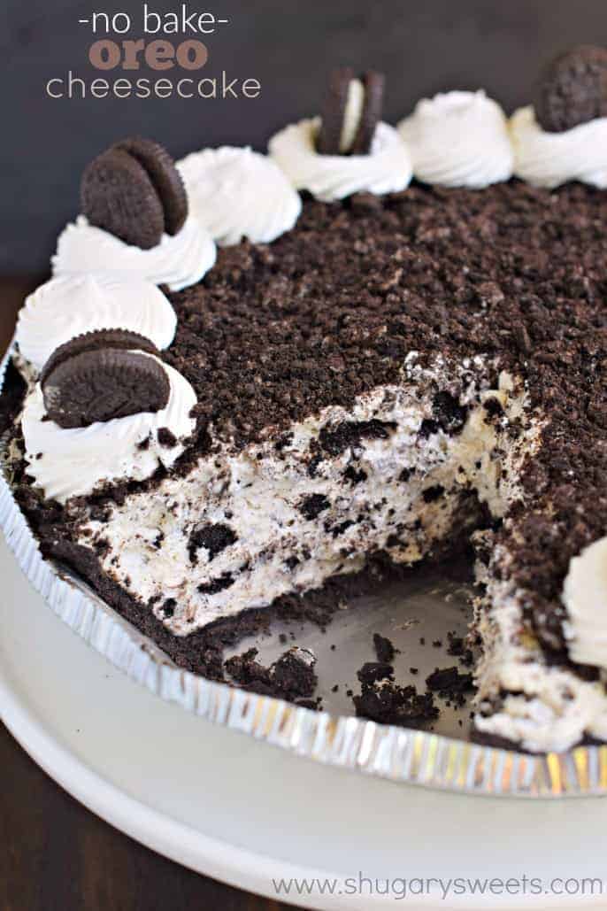No Bake Oreo Cheesecake Recipe Shugary Sweets
