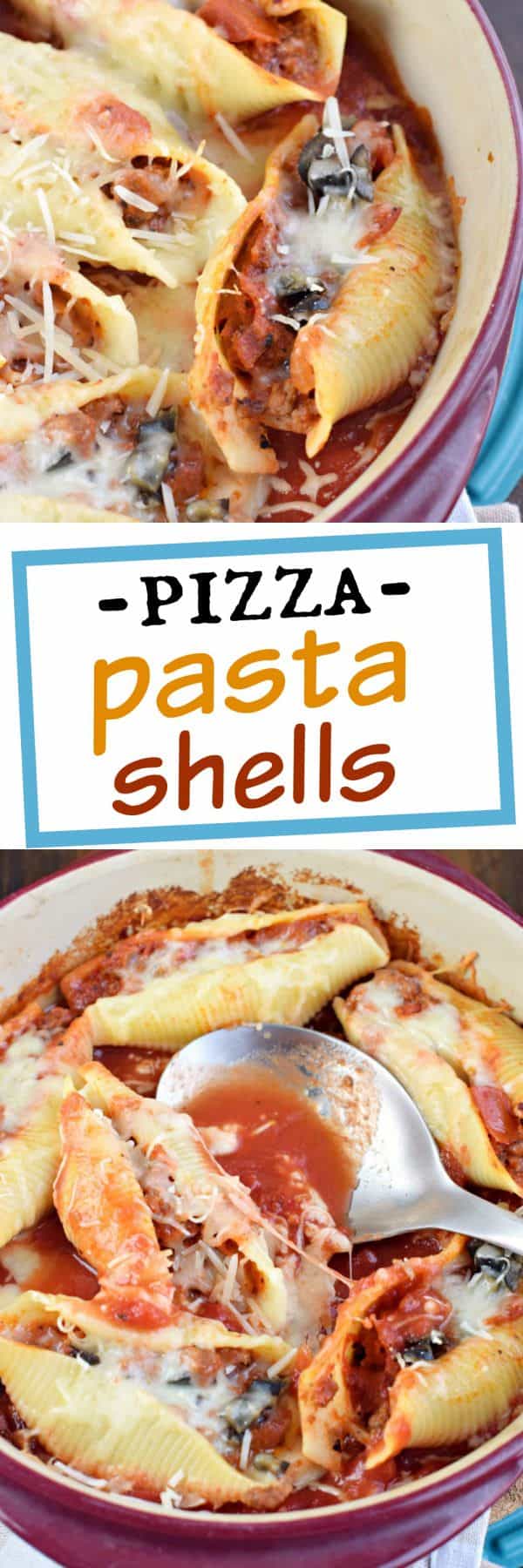 Pizza Stuffed Pasta Shells - Shugary Sweets