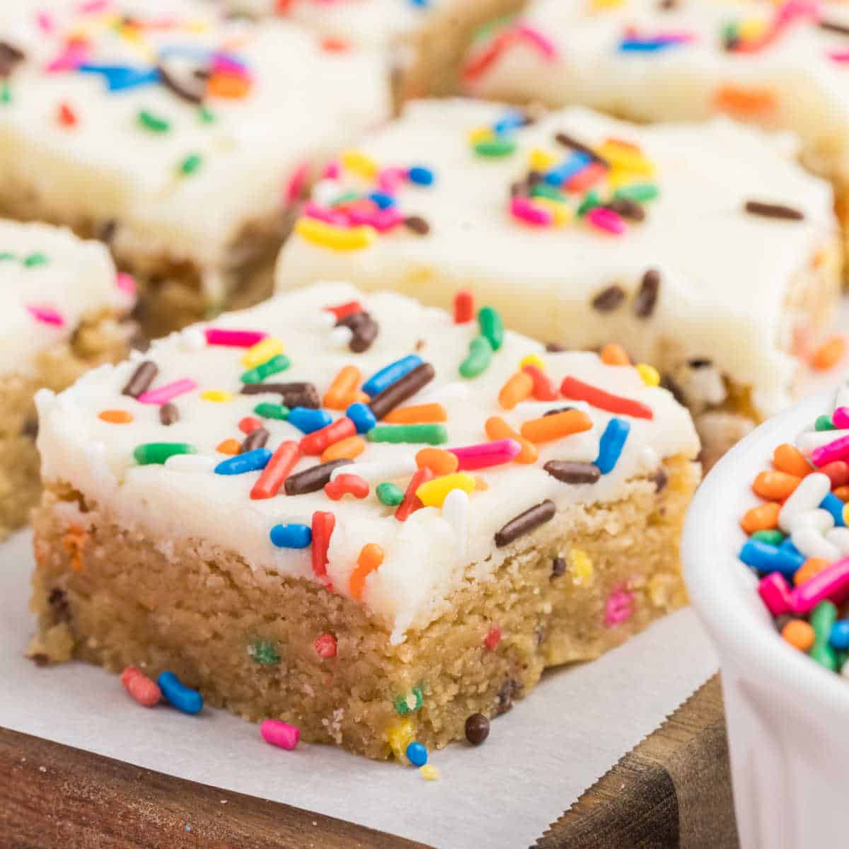 Cake Batter Blondies Recipe