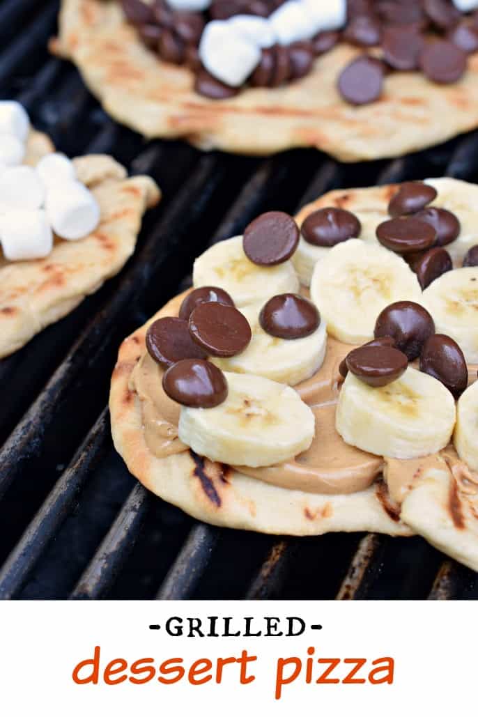 Make your next pizza on the grill with this delicious DESSERT Pizza recipe (includes the perfect crust recipe too)!