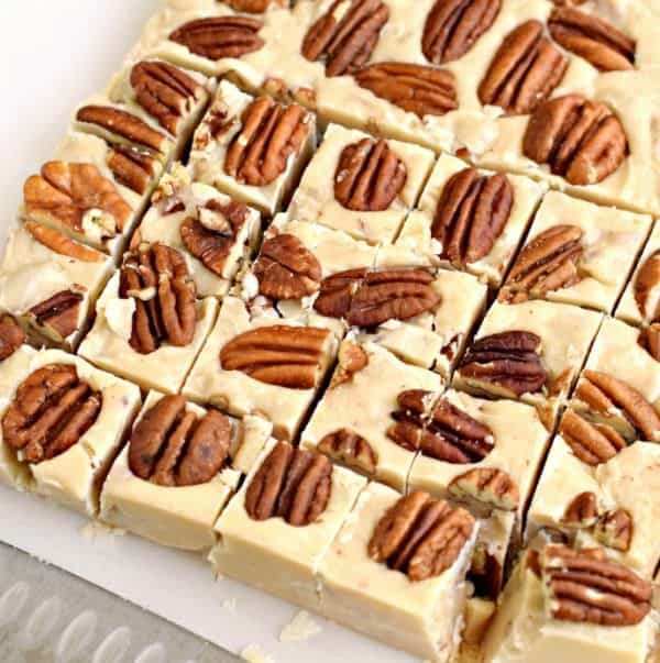 These sweet Butter Pecan Fudge is just like you would get on a vacation. Creamy, buttery flavor that melts in your mouth and finishes with the crunch of pecans!