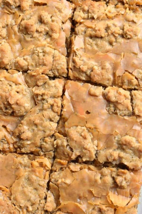 Chewy and sweet, these Butterscotch Revel Bars are a wonderful dessert to make for your next potluck, bake sale or party. They are also a great treat to bake and freeze for school lunches!