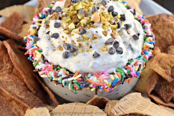 This easy, sweet Cannoli Dip recipe tastes like the delicious filling of your favorite Italian dessert!