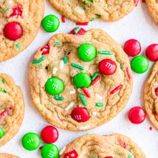 If you're looking for The Best M&M's Cookies, you've arrived! The secret to soft, chewy cookies is pudding mix. These cookies are easy to make and easy to customize with your favorite M&M flavors.