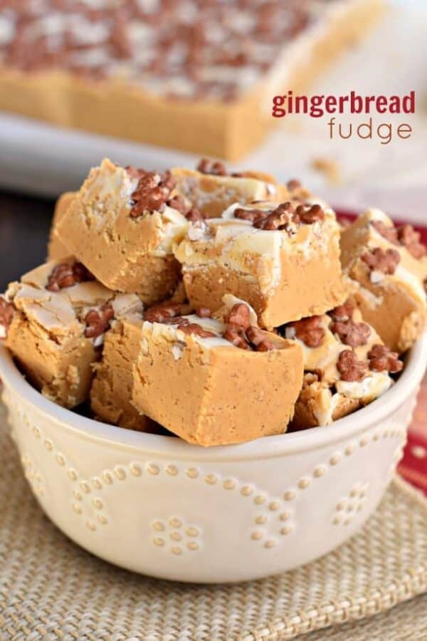 Gingerbread Fudge has all the flavor of your favorite cookies, with none of the hard work doing cookie cut outs. It’s the perfect holiday gift too!