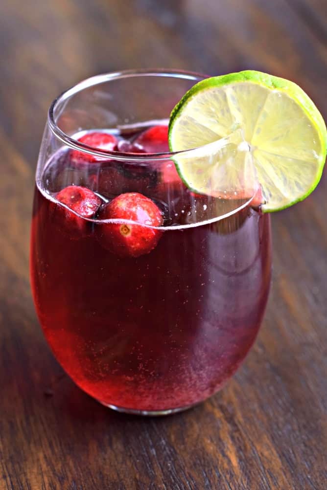 Cranberry Ginger Ale Punch that can be made boozy or not. It’s great for grown-ups and kids alike!