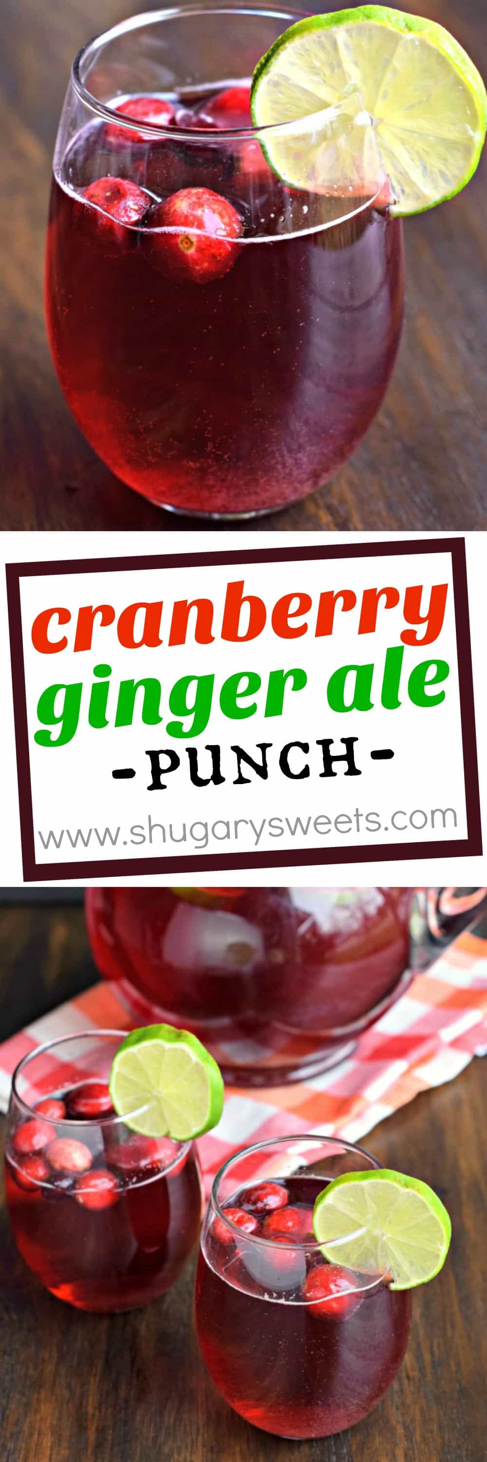 Cranberry Ginger Ale Punch Shugary Sweets