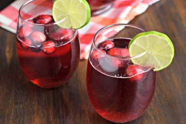 Cranberry Ginger Ale Punch that can be made boozy or not. It’s great for grown-ups and kids alike!