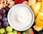 Three ingredient Cream Cheese Fruit Dip takes your favorite fruit and makes it even sweeter! This easy to make dip is a long time favorite of mine and I know you'll love it too.