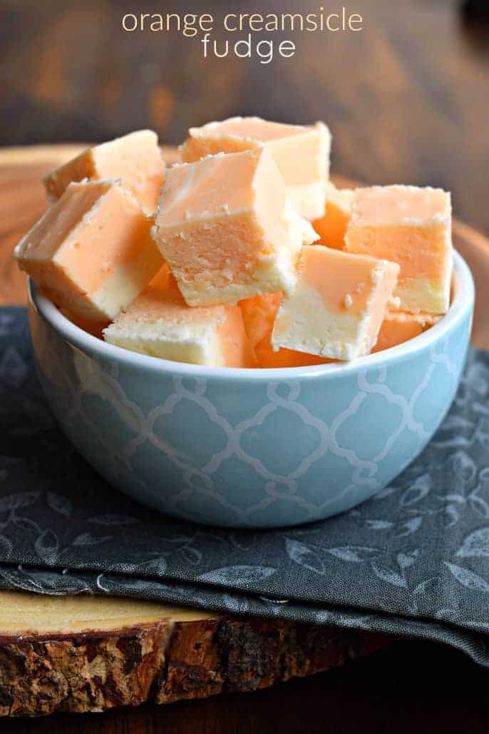 Orange Creamsicle Fudge - Shugary Sweets