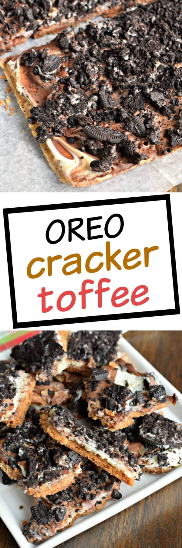 Oreo Toffee is a sweet and scrumptious snack! This is one party dessert everyone will devour!