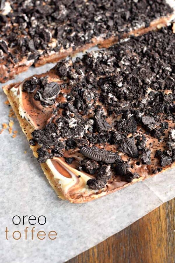Oreo Toffee is a sweet and scrumptious snack! This is one party dessert everyone will devour!
