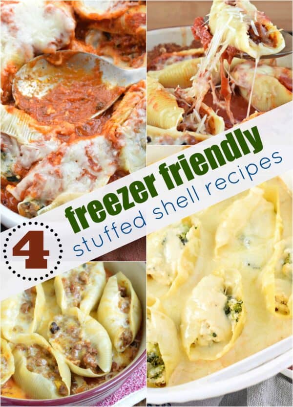 4 Freezer Friendly Stuffed Pasta Shell Recipes | Shugary Sweets