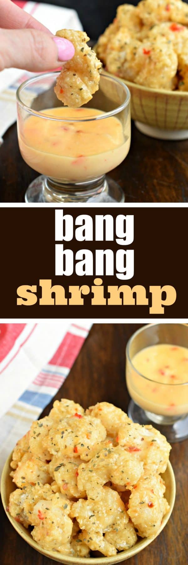 Baked, not fried, Bang Bang Shrimp is a quick and easy weeknight dinner idea with a tangy, yet sweet sauce! 