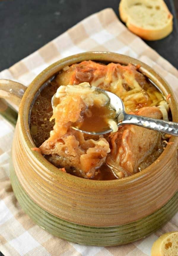 This flavorful, hearty French Onion Soup is a pure bowl of comfort for any night of the week. Perfect for family and friends!