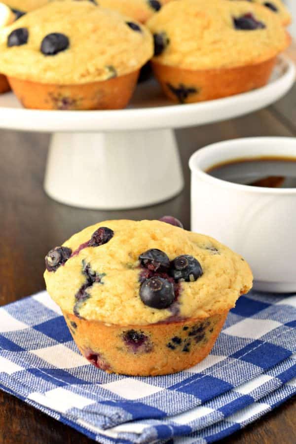 Bakery Style Blueberry Muffins - Shugary Sweets
